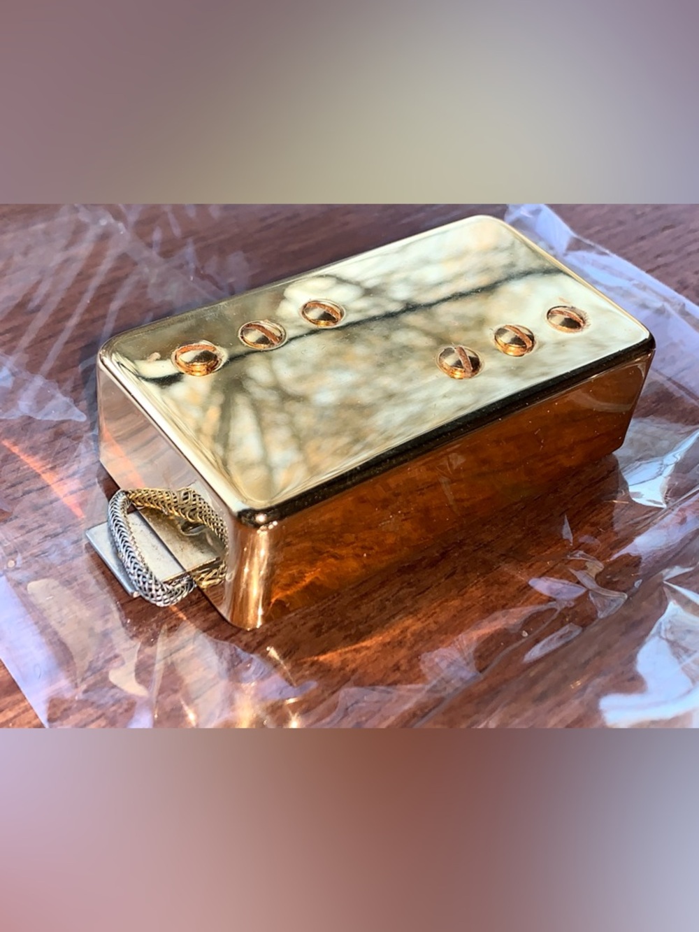 Lindy Fralin P-92 Bridge, 9200, Gold, Gibson Braided Shield Guitar Pickup